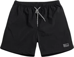 Men's 5" Casual Shorts Drawstring Stretch Waist Summer Quick Dry Beach Athletic Gym Lightweight Solid Golf Shorts