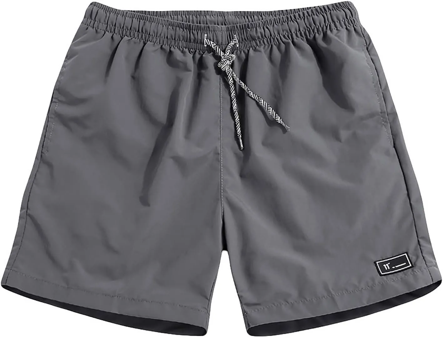 Men's 5" Casual Shorts Drawstring Stretch Waist Summer Quick Dry Beach Athletic Gym Lightweight Solid Golf Shorts