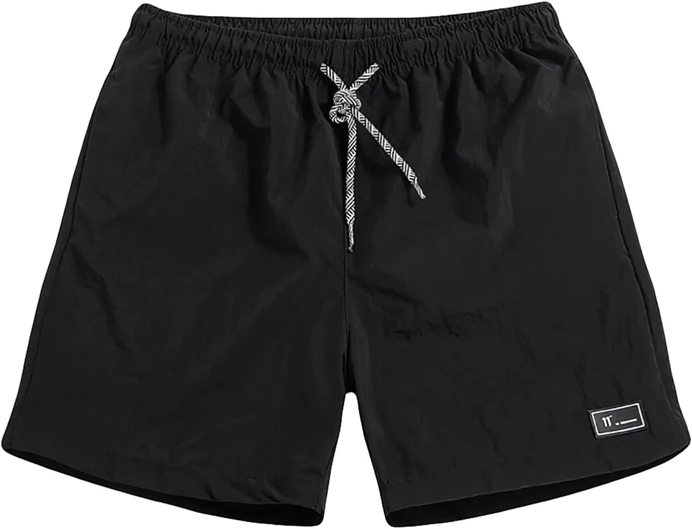 Men's 5" Casual Shorts Drawstring Stretch Waist Summer Quick Dry Beach Athletic Gym Lightweight Solid Golf Shorts