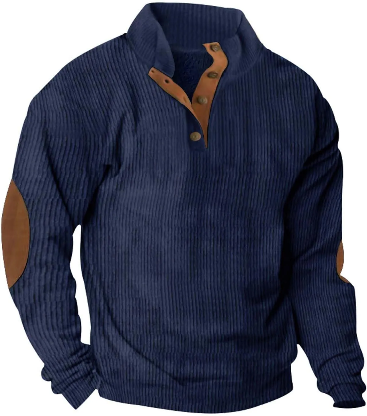 Men's Aztec Western Sweatshirt Sweatshirt Warm Cuff Patch Long Sleeve Sweatshirt Top Long Sleeved Pullover Men Mens