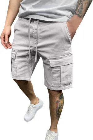 Men's Baggy Jean Shorts Loose Fit Vintage Wide Leg Jorts Y2K Streetwear Hip Hop Casual Long Cargo Denim Shorts