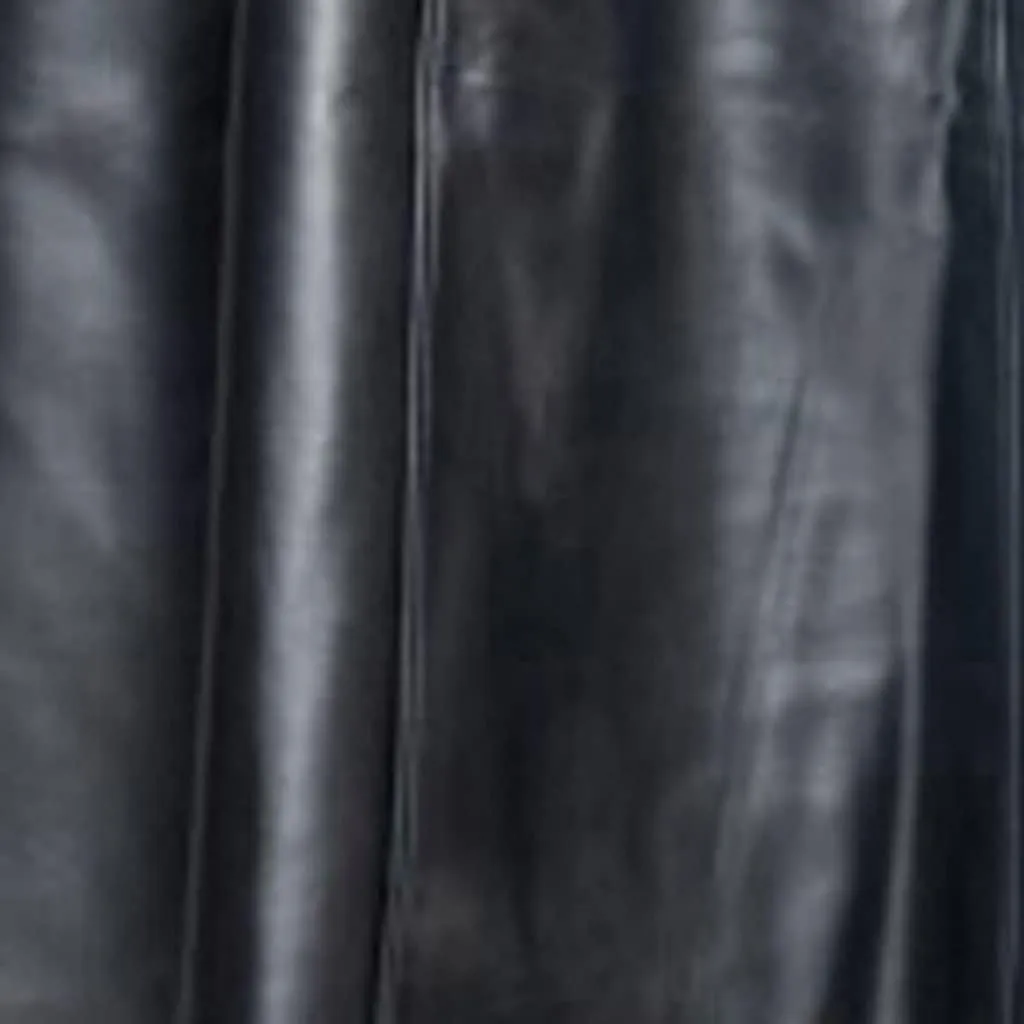 Mens Black Leather Jacket Coat Vintage German WW2 Officer Military Uniform Long Motorcycle Jakcet Trench Coat Jacket