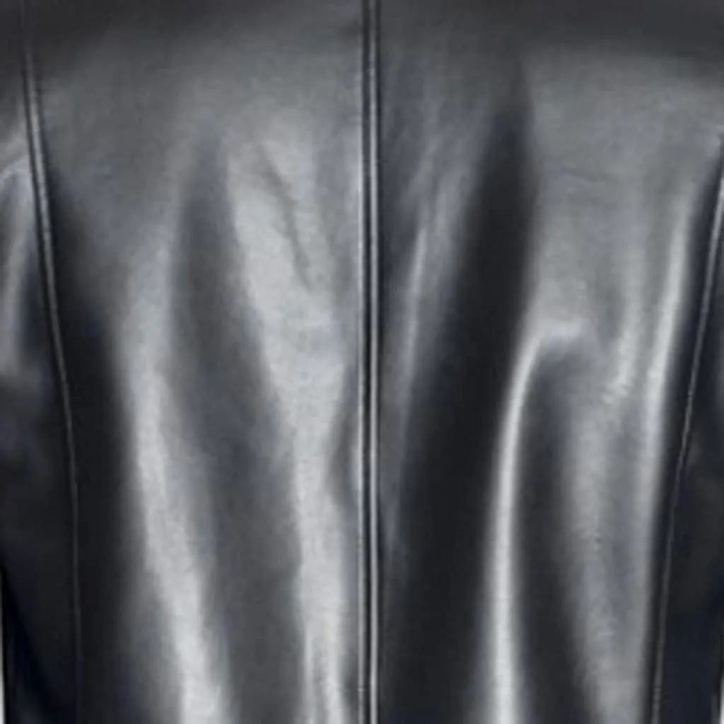 Mens Black Leather Jacket Coat Vintage German WW2 Officer Military Uniform Long Motorcycle Jakcet Trench Coat Jacket