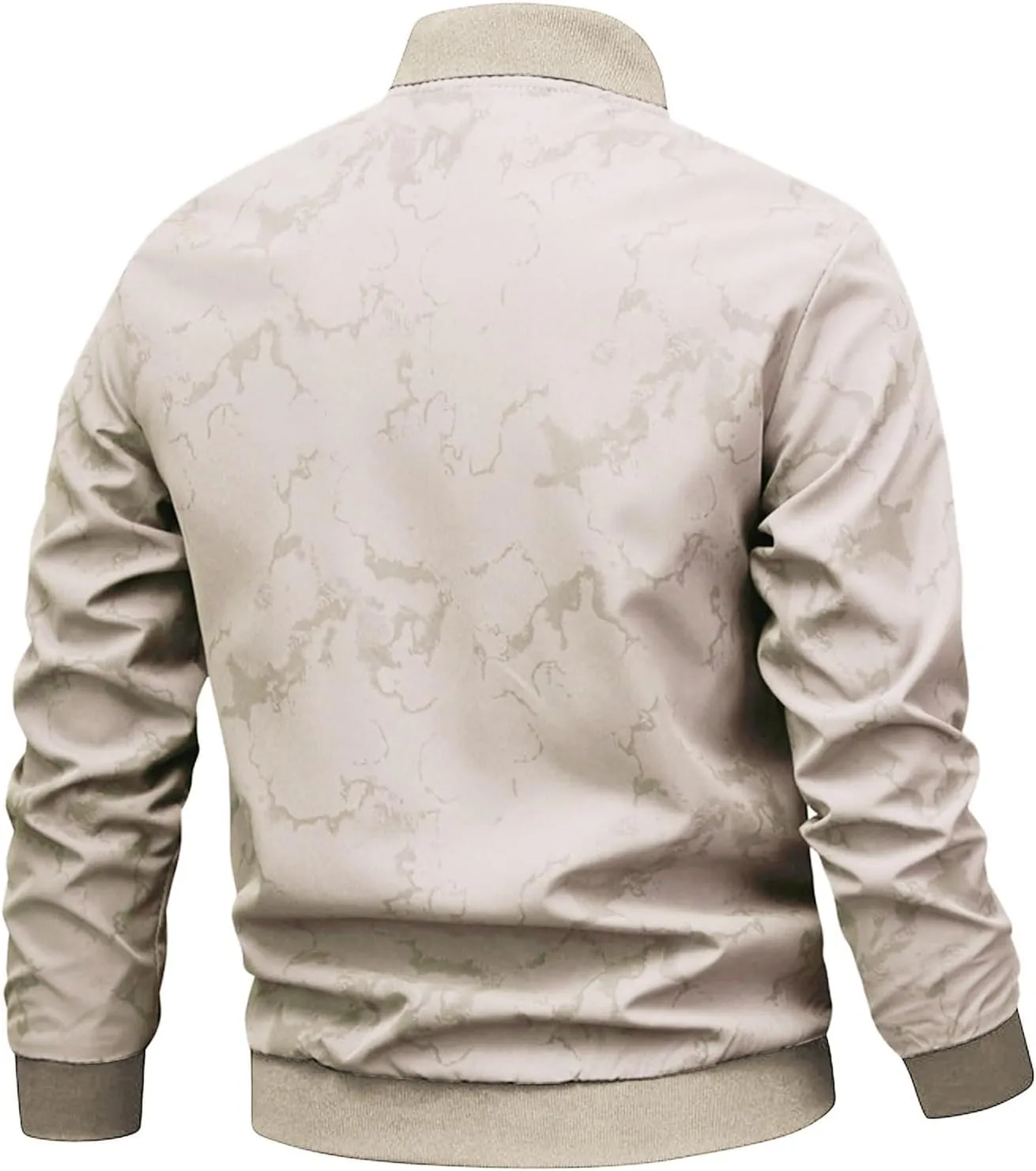 Men's Bomber Jacket Lightweight Casual Fall Winter Warm Windbreaker Zip Up Coat with Pocket Windproof Outwear Varsity Jacket