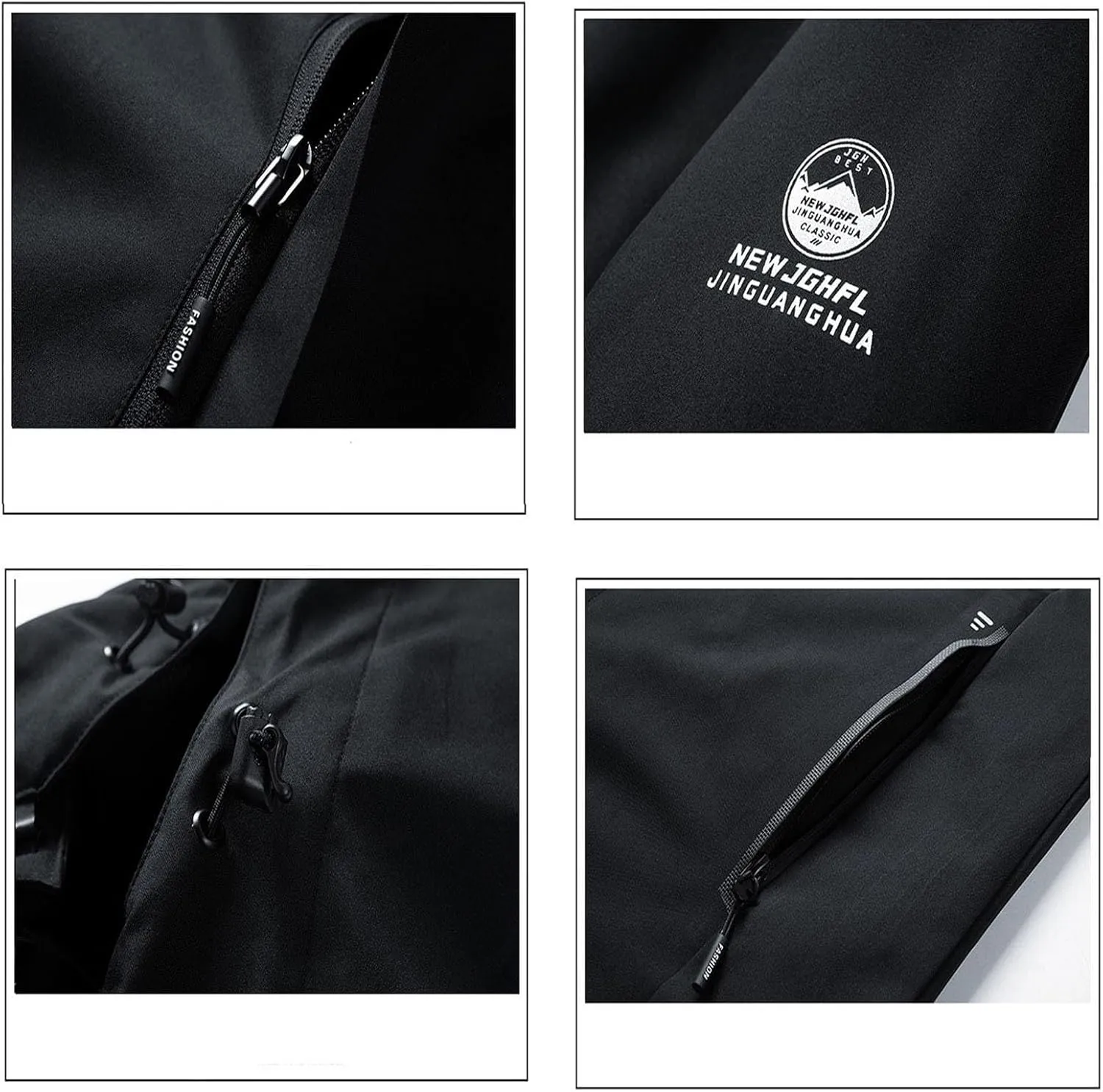 Men's Bomber Jacket Thermal Cotton Solid Color Hooded Coat Tactical Rain Jackets Active Jacket Zip Up Coat with Pocket