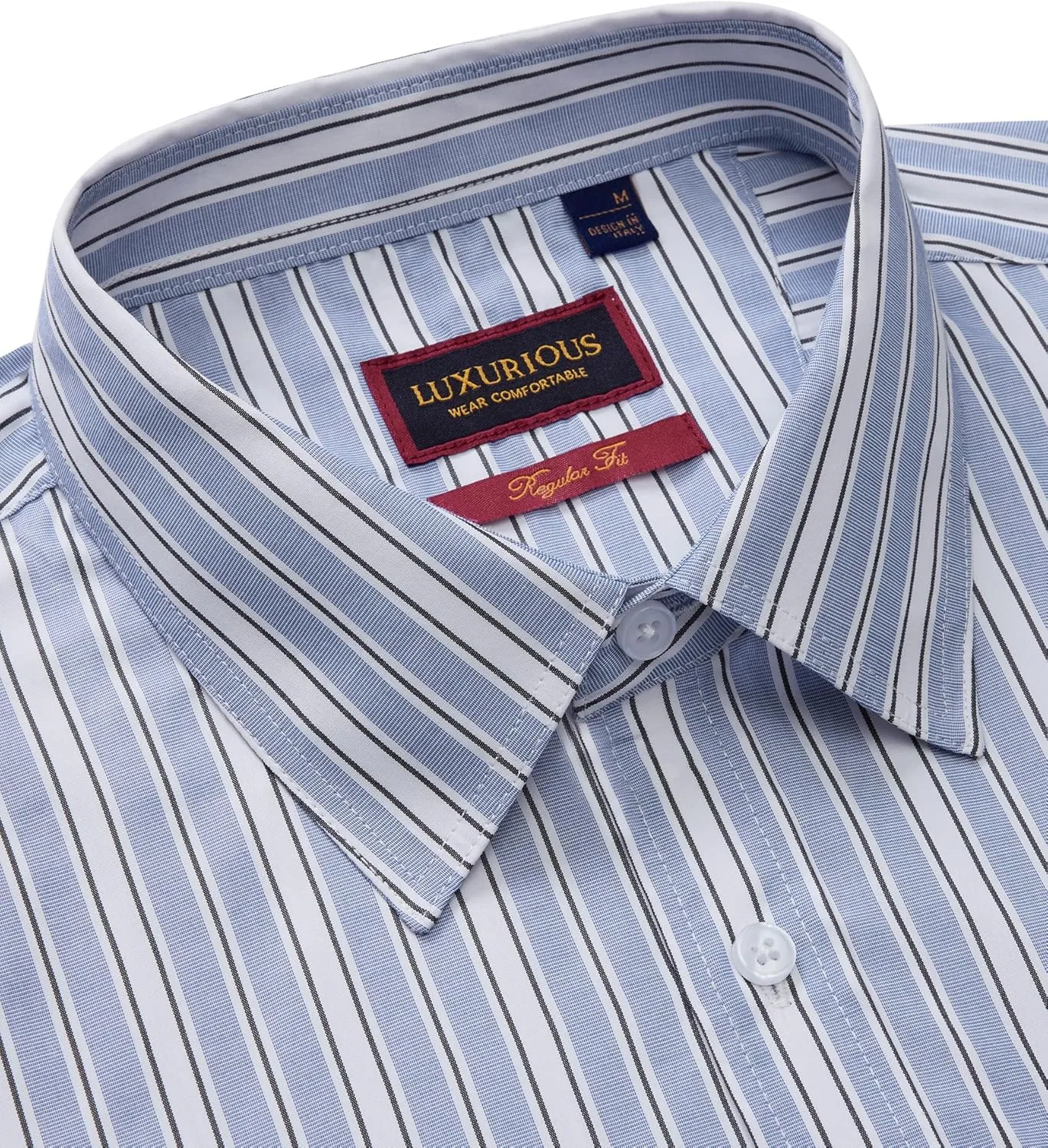 Mens Button Up Shirts Long Sleeve Dress Shirts for Men Button Down Shirt Untucked Casual Dress Shirt Striped Shirt