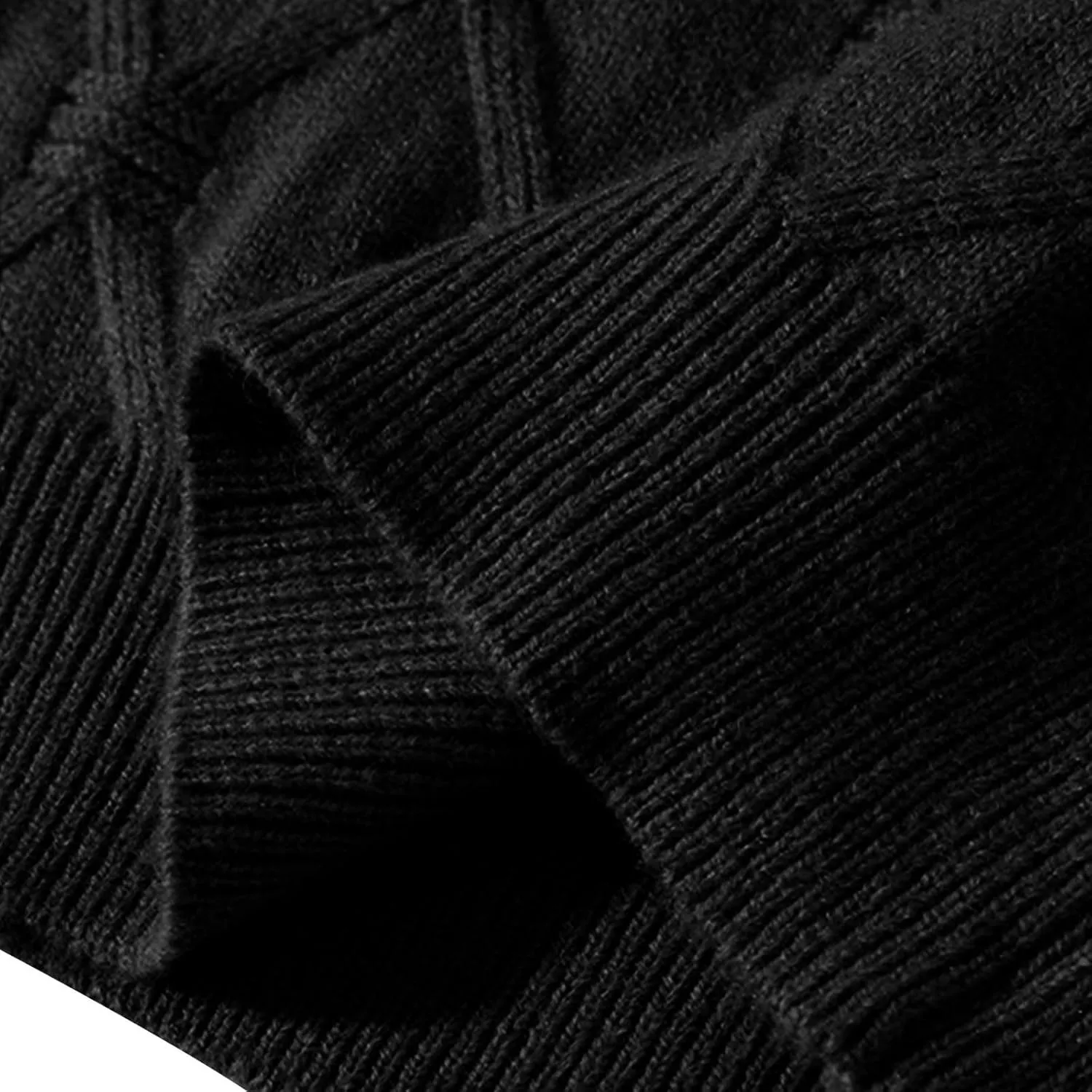Mens Cable Knit Sweater Plus Size Knitted Chunky Pullover Loose Crewneck Sweater Winter Thermal Long Sleeve Knitwear