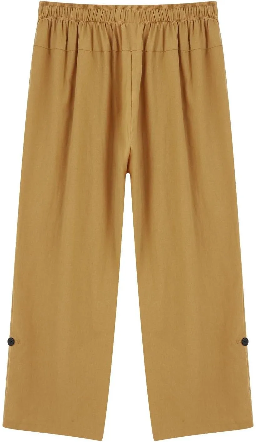 Men's Capri Pants 3/4 Long Shorts Fishing Golf Athletic Hiking Pants Casual Lightweight Drawstring Beach Yoga Shorts