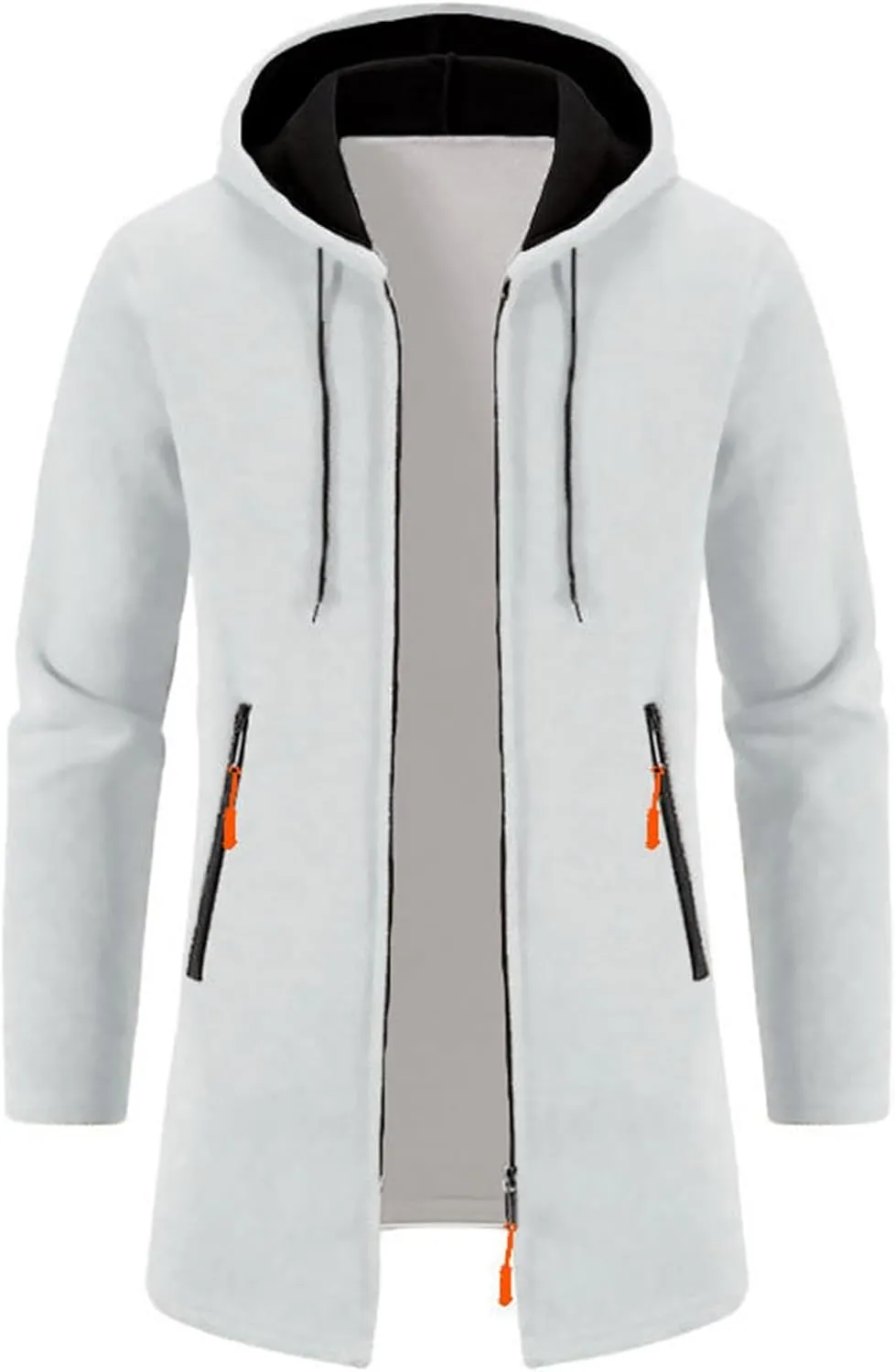 Mens Cardigan Sweater Long Hoodie Sweater Zip Up Knit Cardigan Plus Size Knit Sweater Jacket Fall Winter Cardigan