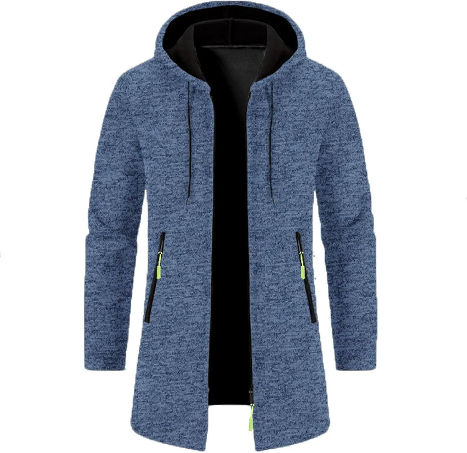 Mens Cardigan Sweater Long Hoodie Sweater Zip Up Knit Cardigan Plus Size Knit Sweater Jacket Fall Winter Cardigan