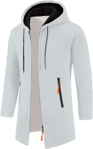 Mens Cardigan Sweater Long Hoodie Sweater Zip Up Knit Cardigan Plus Size Knit Sweater Jacket Fall Winter Cardigan