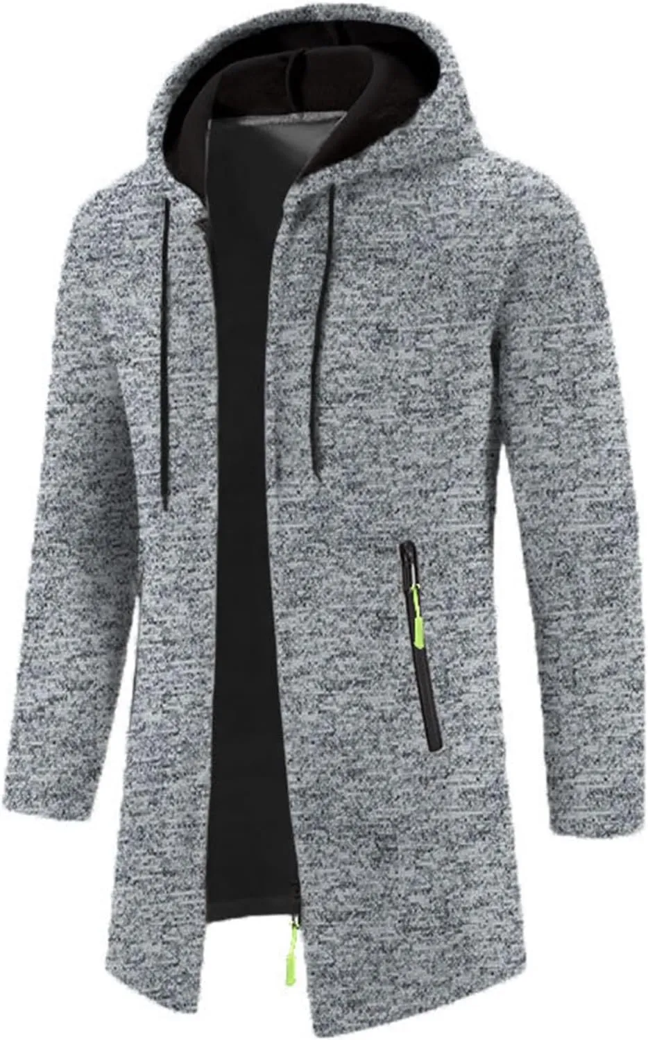 Mens Cardigan Sweater Long Hoodie Sweater Zip Up Knit Cardigan Plus Size Knit Sweater Jacket Fall Winter Cardigan
