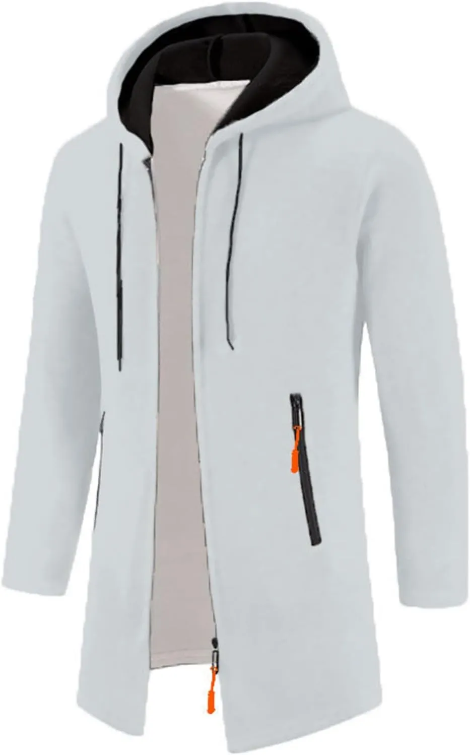 Mens Cardigan Sweater Long Hoodie Sweater Zip Up Knit Cardigan Plus Size Knit Sweater Jacket Fall Winter Cardigan