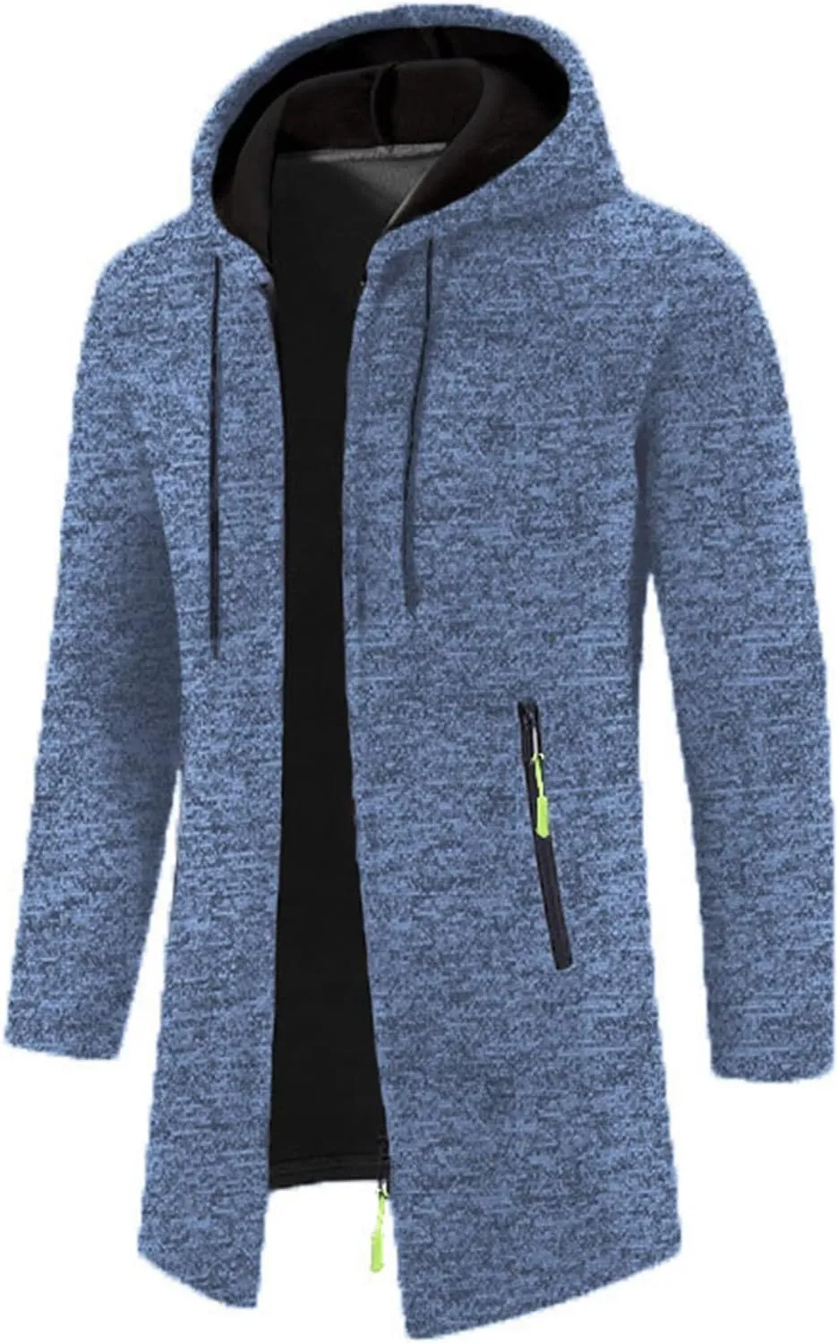 Mens Cardigan Sweater Long Hoodie Sweater Zip Up Knit Cardigan Plus Size Knit Sweater Jacket Fall Winter Cardigan