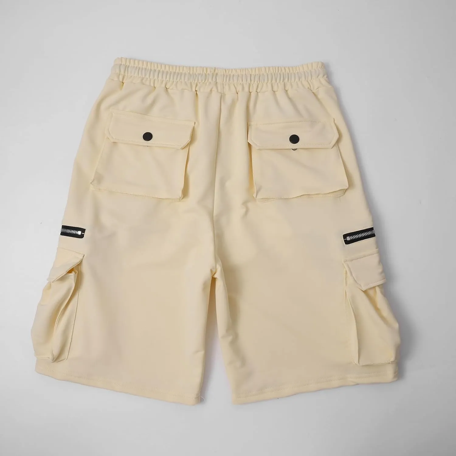 Mens Cargo Shorts Elastic Waist Summer Casual Shorts Outdoor Hiking Quick Dry Lightweight Work Shorts with Pockets