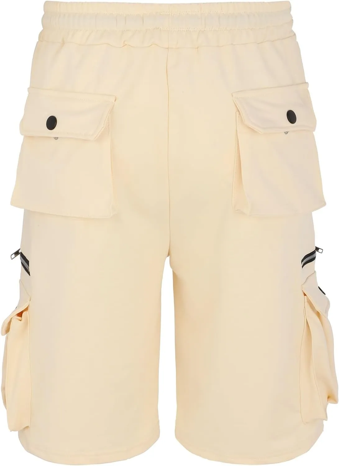 Mens Cargo Shorts Elastic Waist Summer Casual Shorts Outdoor Hiking Quick Dry Lightweight Work Shorts with Pockets