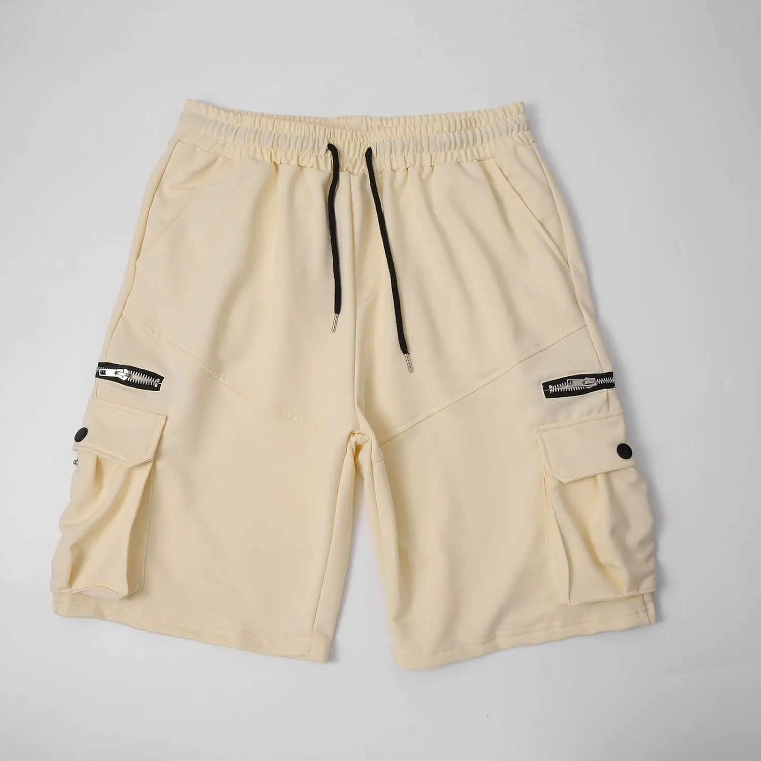 Mens Cargo Shorts Elastic Waist Summer Casual Shorts Outdoor Hiking Quick Dry Lightweight Work Shorts with Pockets