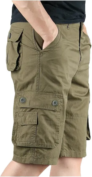 Mens Casual Cargo Shorts Multi Pockets Military Work Outdoor Wear Carpenter Shorts Athletic Fit Hiking Fishing Shorts