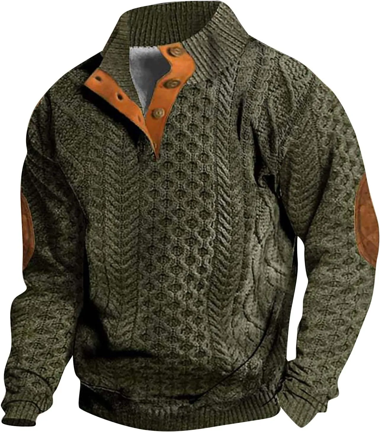 Mens Casual Corduroy Sweatshirt Casual Long Sleeve Button Solid Color Long Sleeve T Shirt Top Cowboy Warm Hoodie