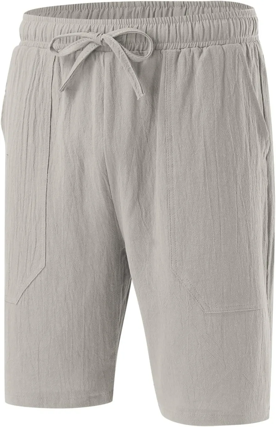 Men's Casual Shorts 5 Inches Inseam Flat Front Cargo Chino Shorts Summer Running Workout Slim Fit Golf Shorts