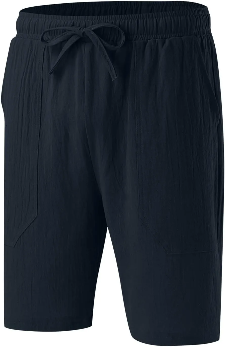 Men's Casual Shorts 5 Inches Inseam Flat Front Cargo Chino Shorts Summer Running Workout Slim Fit Golf Shorts