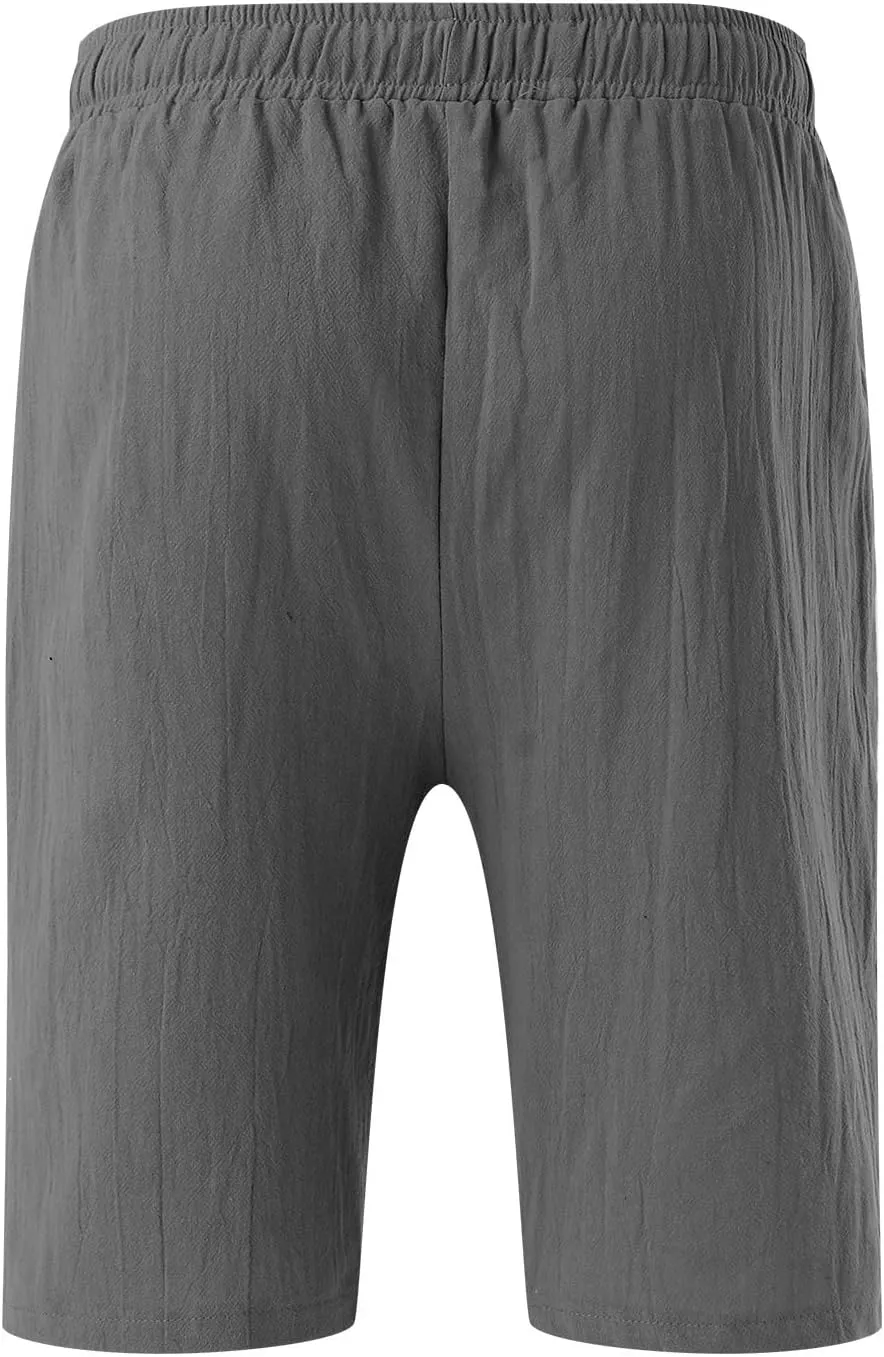 Men's Casual Shorts 5 Inches Inseam Flat Front Cargo Chino Shorts Summer Running Workout Slim Fit Golf Shorts