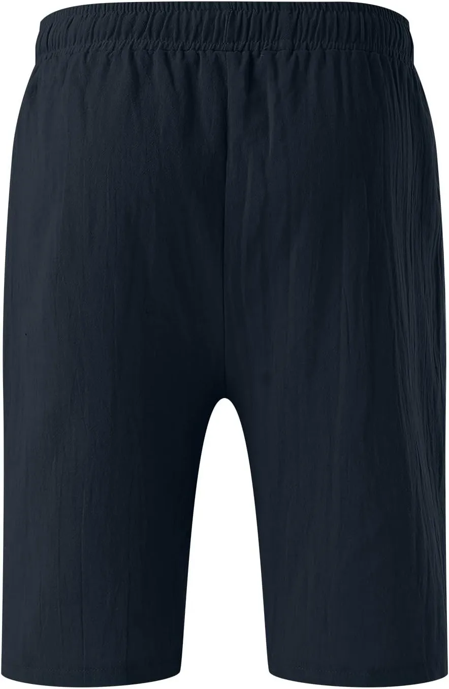 Men's Casual Shorts 5 Inches Inseam Flat Front Cargo Chino Shorts Summer Running Workout Slim Fit Golf Shorts