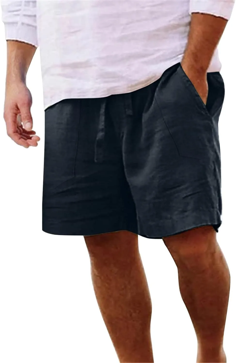 Men's Casual Shorts 5 Inches Inseam Flat Front Cargo Chino Shorts Summer Running Workout Slim Fit Golf Shorts