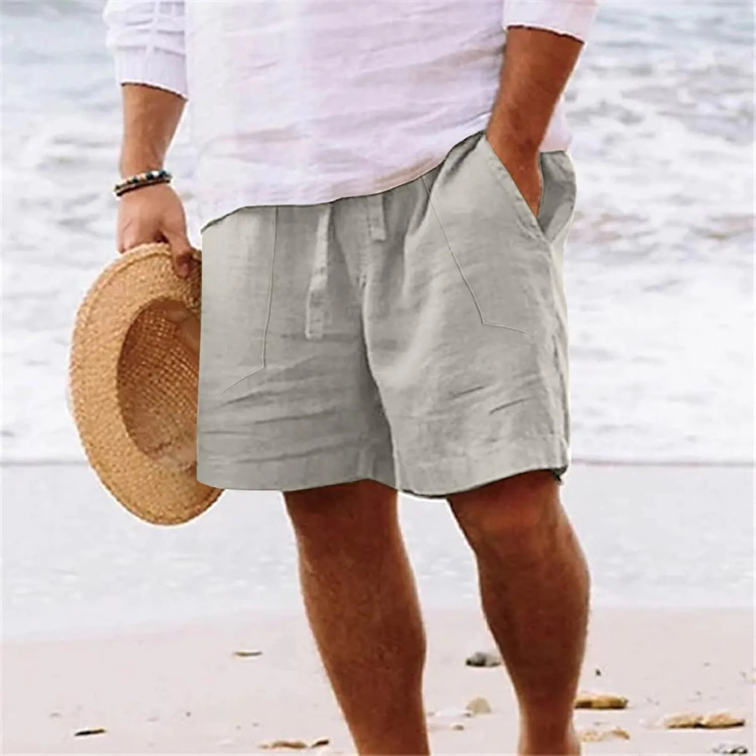 Men's Casual Shorts 5 Inches Inseam Flat Front Cargo Chino Shorts Summer Running Workout Slim Fit Golf Shorts
