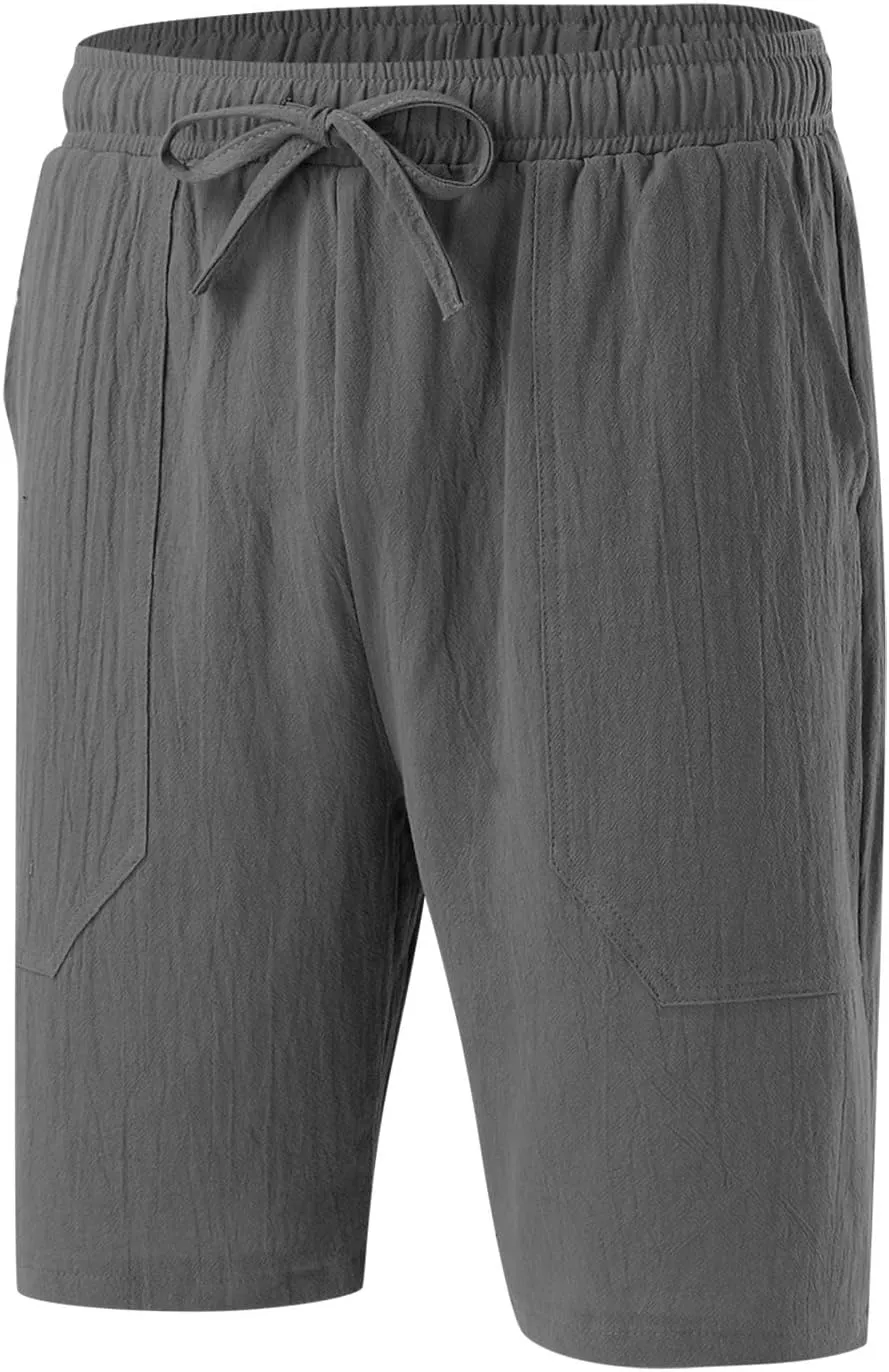Men's Casual Shorts 5 Inches Inseam Flat Front Cargo Chino Shorts Summer Running Workout Slim Fit Golf Shorts