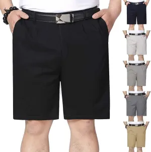 Men's Casual Shorts 7" Cotton Athletic Running Shorts Straight Wide Leg Elastic Waist Drawstring Workout Sweat