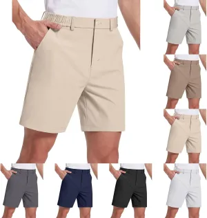 Men's Casual Shorts Golf Shorts for Men Flat Front Dress Work Quick Dry Lightweight Trousers with Pockets