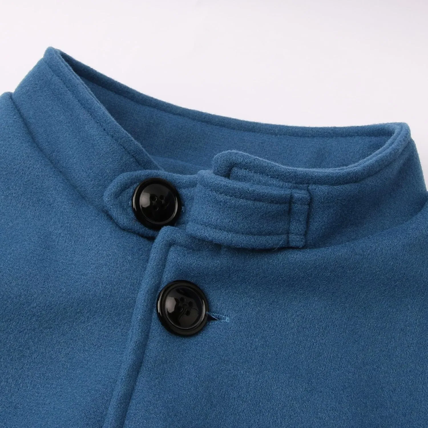Men's Casual Trench Coat Slim Fit Notched Collar Long Jacket Overcoat Single Breasted Mid Long Pea Coat Wih Pockets