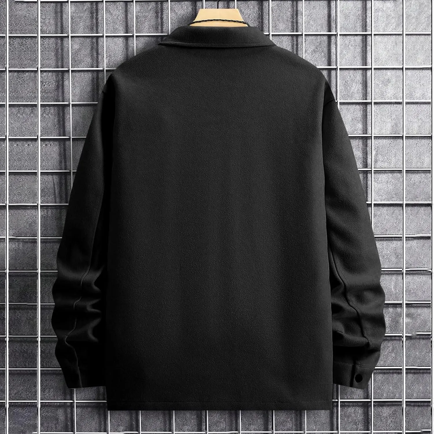Men's Corduroy Jacket Sherpa Lined Trucker Jackets Cotton Turn-Down Collar Warm Winter Jacket Casual Coat with Pocket
