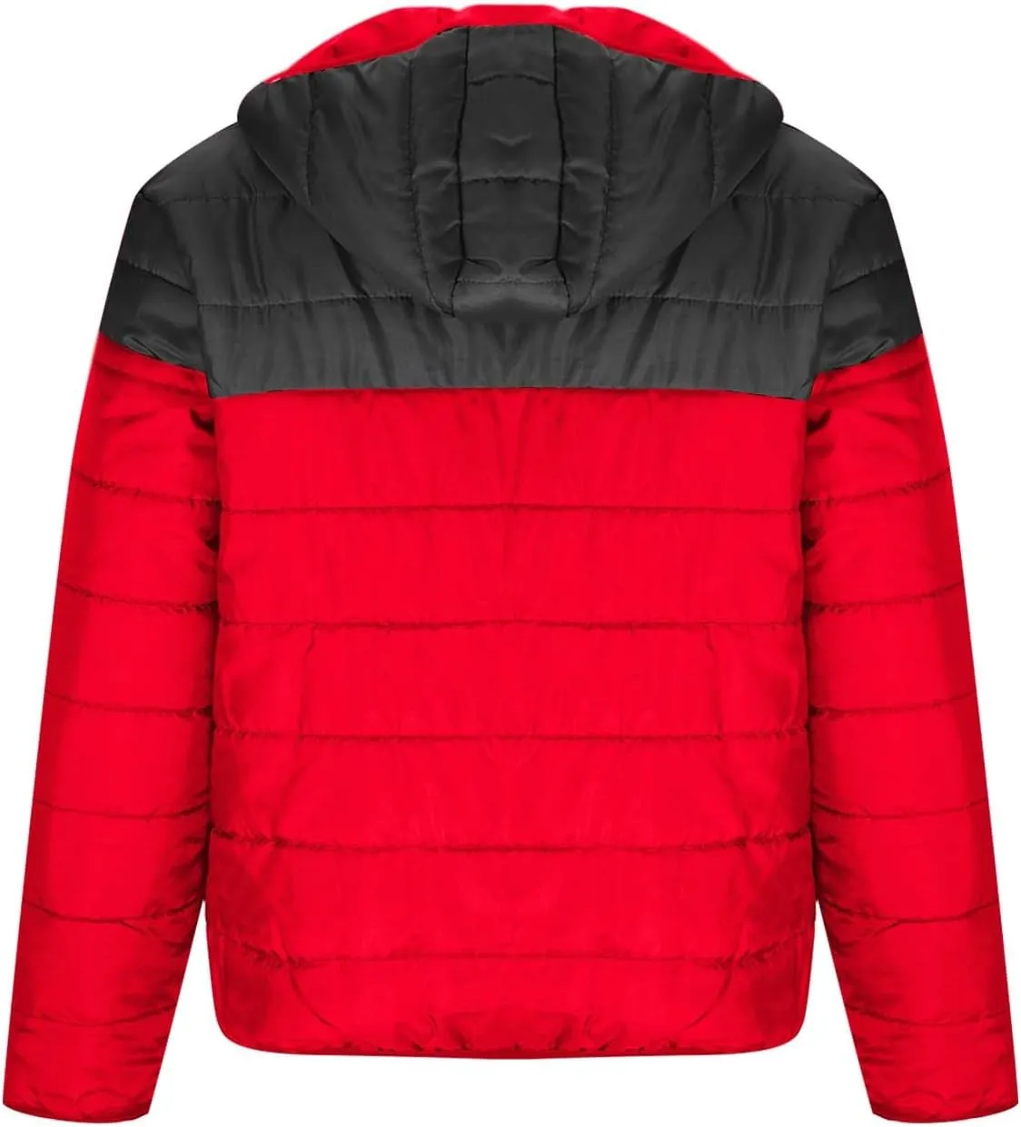 Men's Down Jacket Hooded Packable Down Puffer Jacket Lightweight Water-Resistant Insulated Color Block Down Jackets