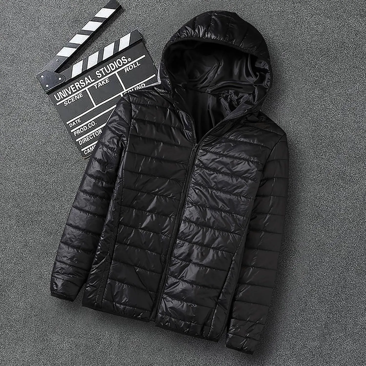 Mens Down Jacket Lightweight Warm Zip Down Jacket Warm Winter Coat Puffy Stretch Jackets for Ski Touring