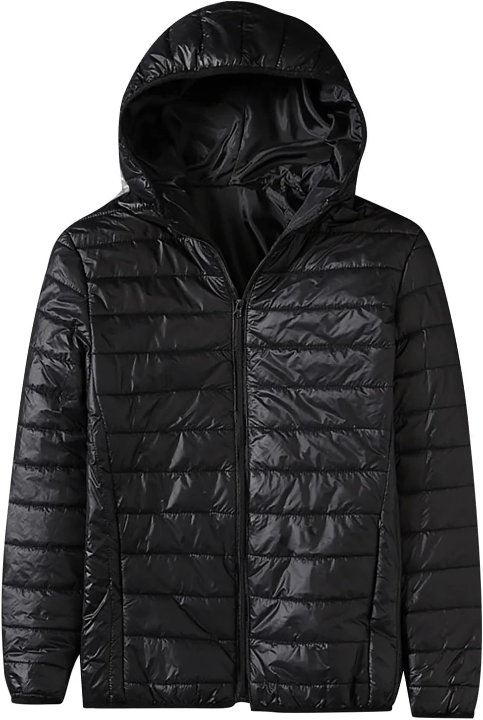 Mens Down Jacket Lightweight Warm Zip Down Jacket Warm Winter Coat Puffy Stretch Jackets for Ski Touring
