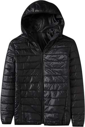 Mens Down Jacket Lightweight Warm Zip Down Jacket Warm Winter Coat Puffy Stretch Jackets for Ski Touring