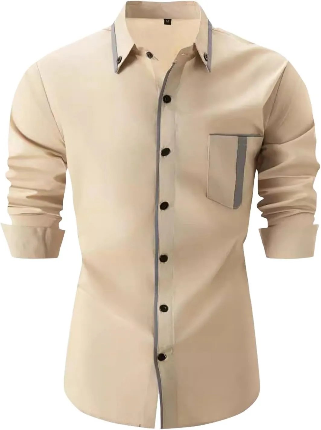 Men's Dress Shirts Button Down Stretch Dress Shirt Slim Fit Casual Shirt
