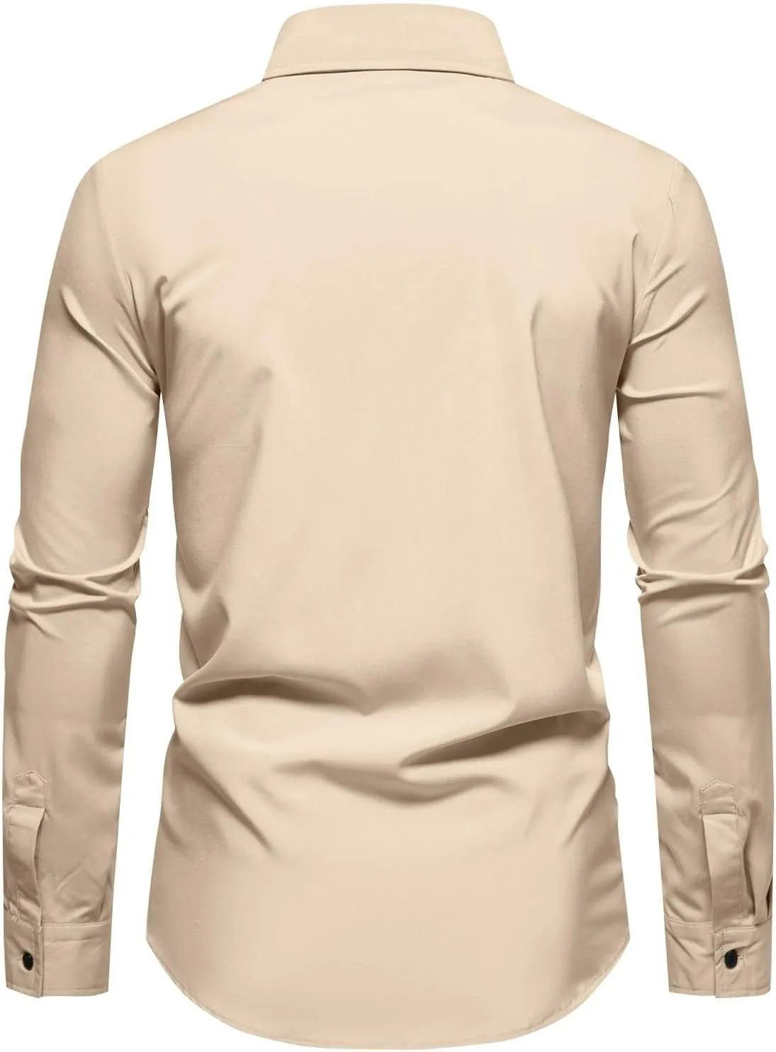 Men's Dress Shirts Button Down Stretch Dress Shirt Slim Fit Casual Shirt