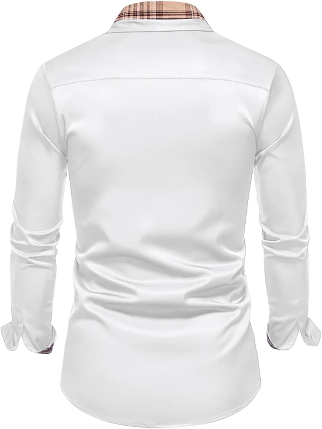 Men's Dress Shirts Casual Slim Fit Dress Shirt Button Down Work Shirt