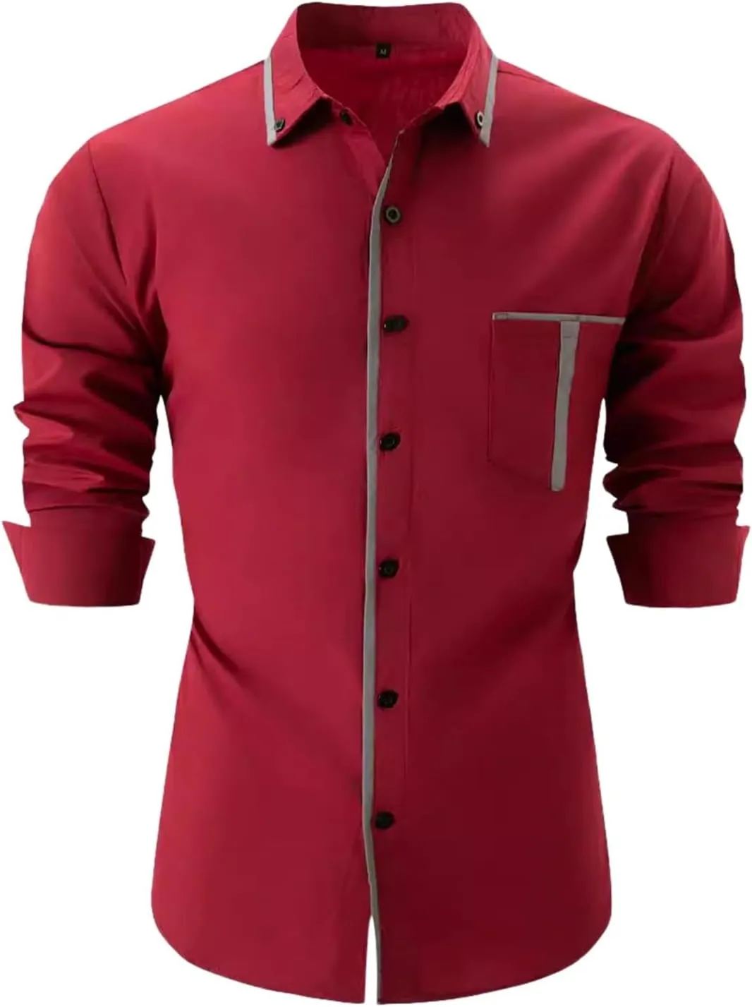Mens Dress Shirts Long Sleeve Work Dress Shirt Stretch Casual Shirt