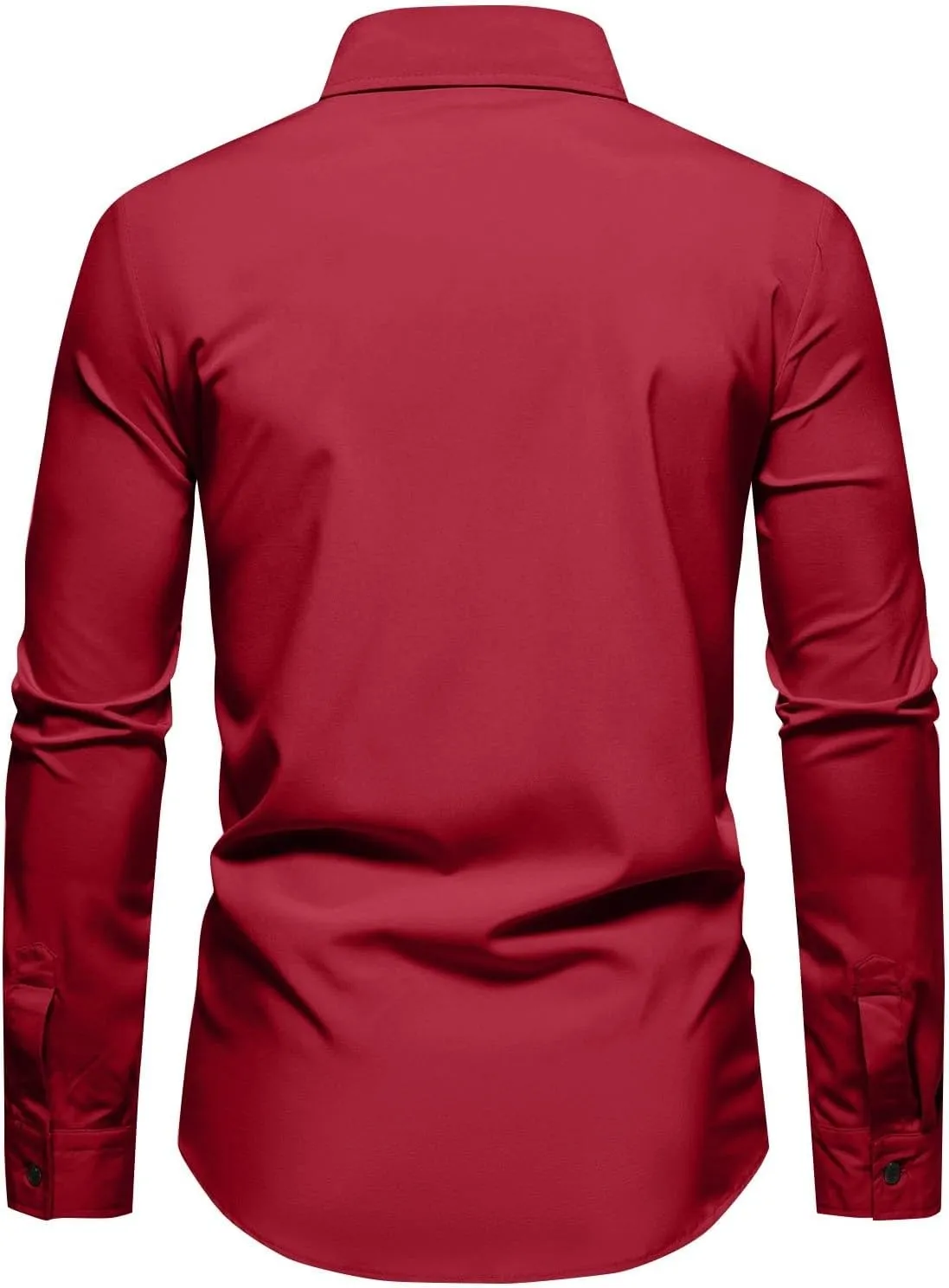 Mens Dress Shirts Long Sleeve Work Dress Shirt Stretch Casual Shirt