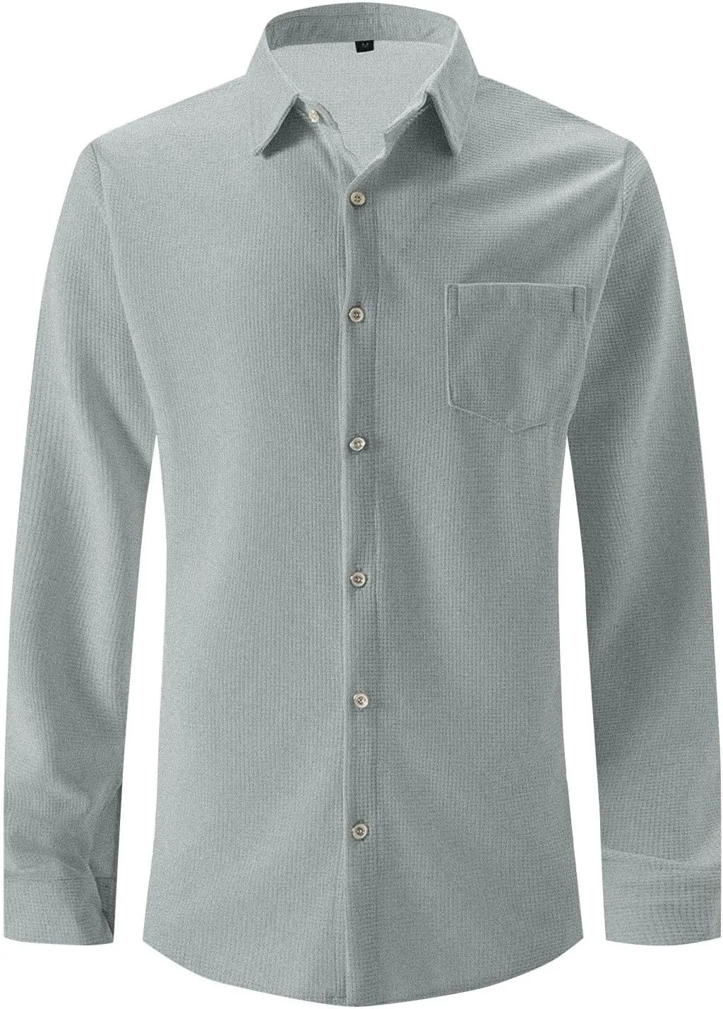 Mens Dress Shirts Work Long Sleeve Shirt Big and Tall Button Down Dress Shirt