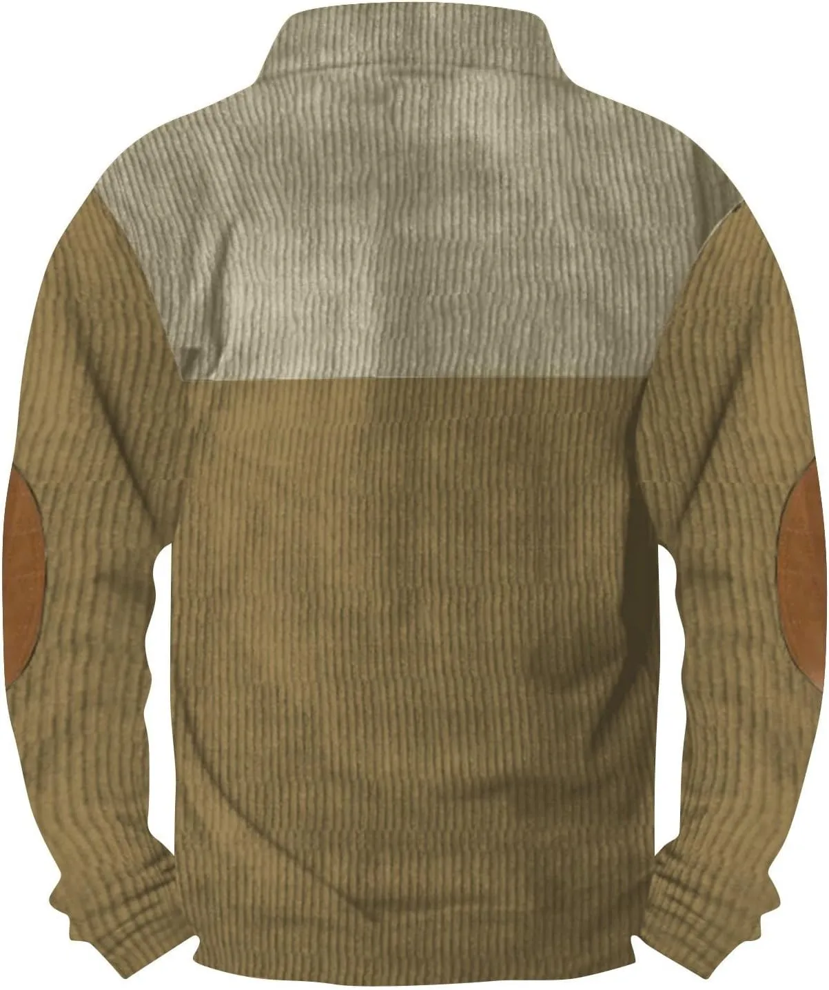 Mens Fall Sweater Corduroy Shirt Lapel Collar Button Up Pullover Long Sleeve Polo Sweatshirts Winter Clothing Gear