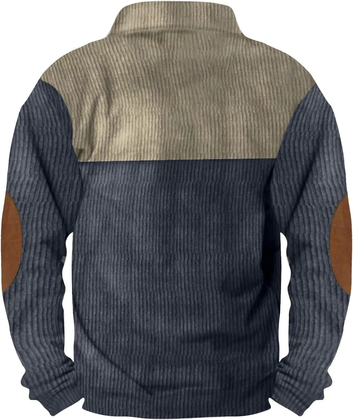 Mens Fall Sweater Corduroy Shirt Lapel Collar Button Up Pullover Long Sleeve Polo Sweatshirts Winter Clothing Gear