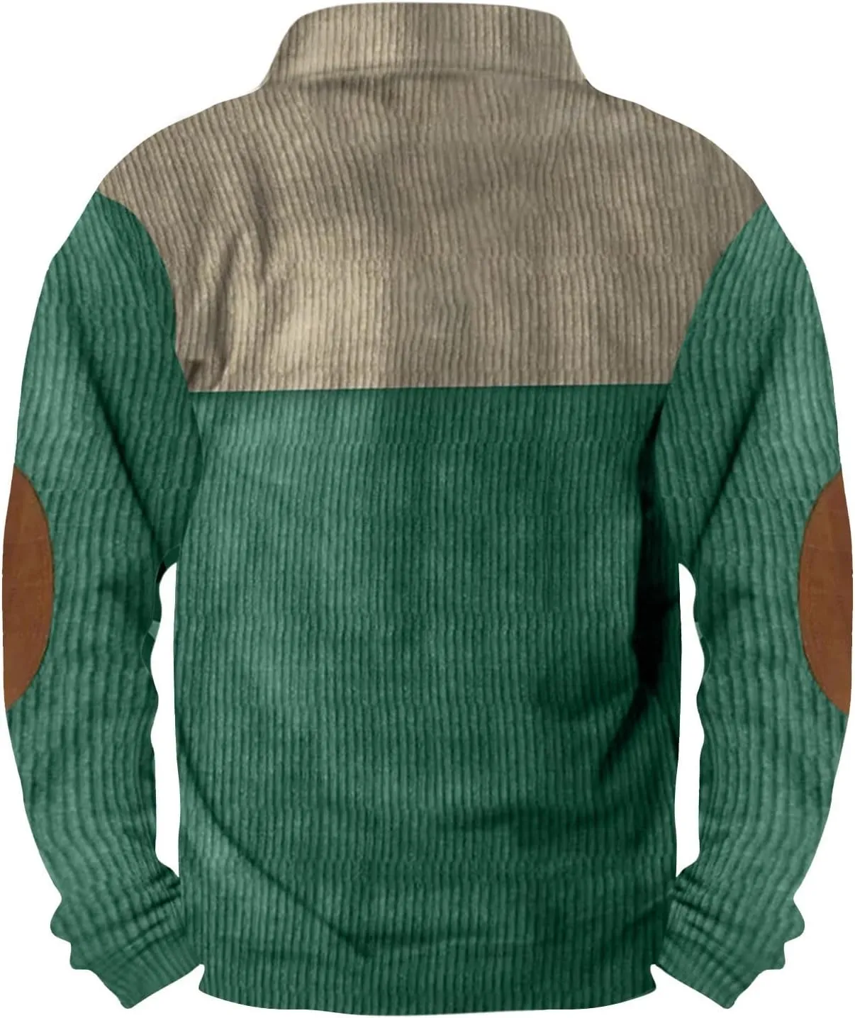 Mens Fall Sweater Corduroy Shirt Lapel Collar Button Up Pullover Long Sleeve Polo Sweatshirts Winter Clothing Gear