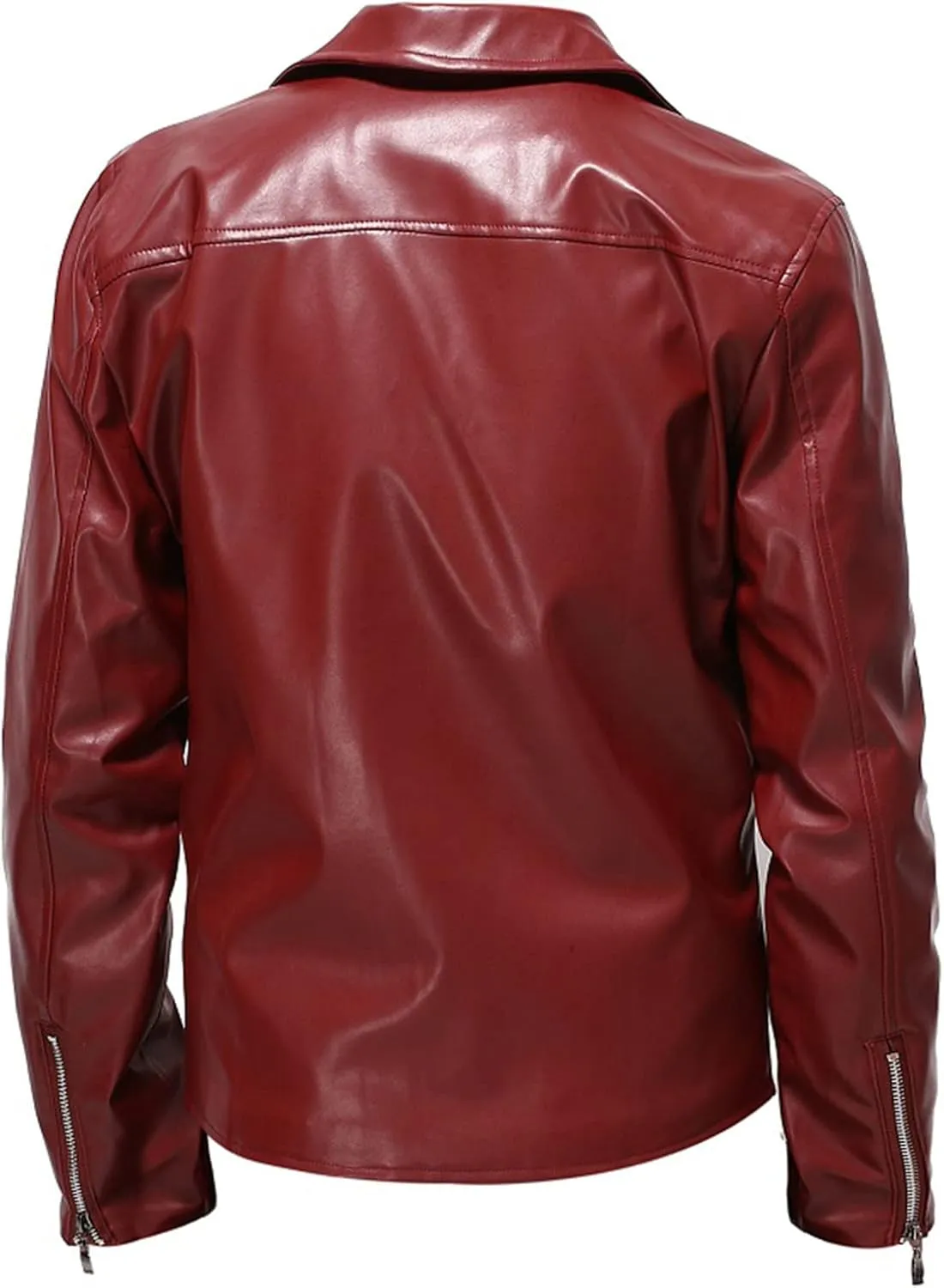 Men's Faux Leather Motorcycle Jacket Military Bomber Cargo Jackets Windproof Coat Original Zip Biker Motorcycle Outwear
