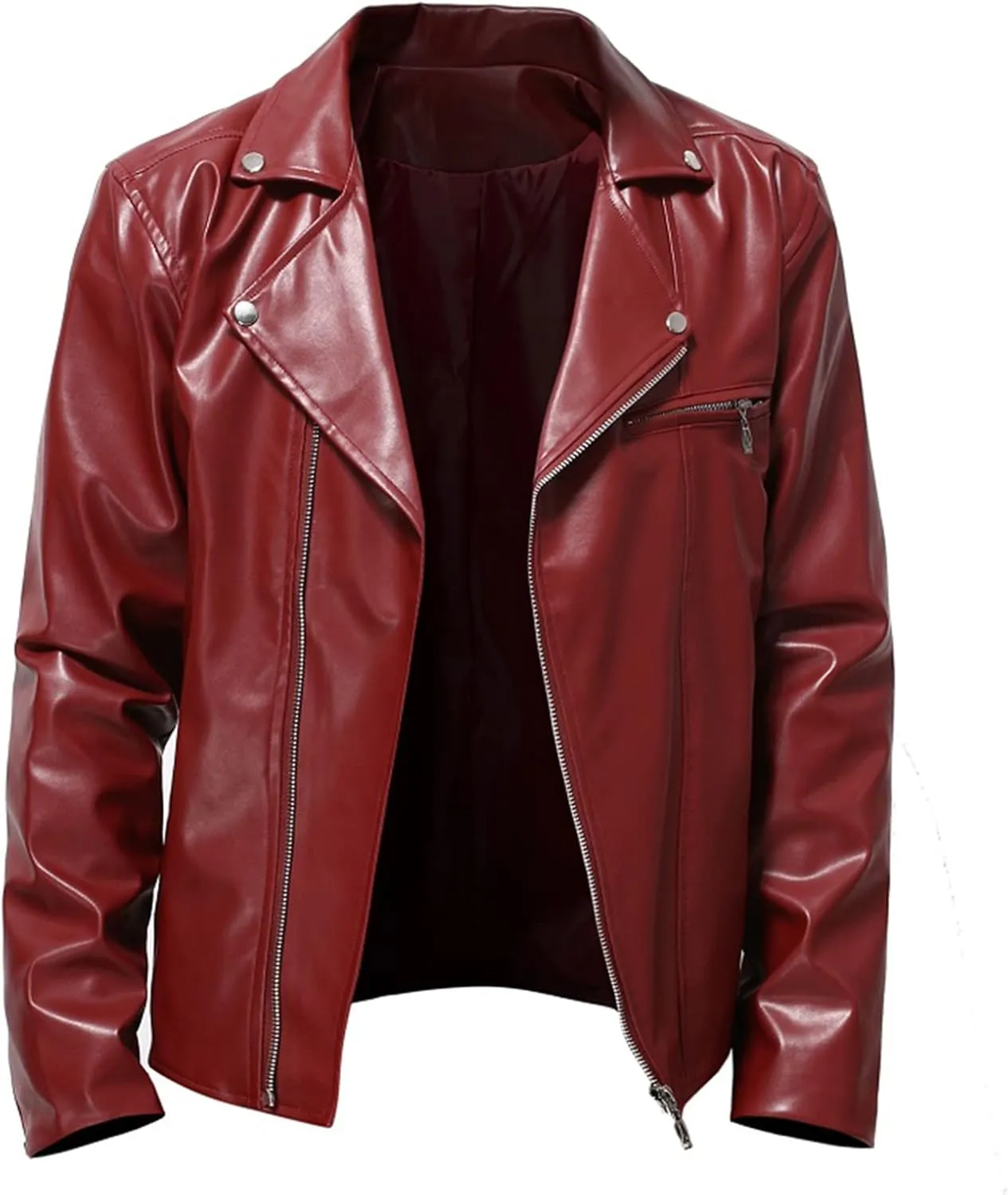 Men's Faux Leather Motorcycle Jacket Military Bomber Cargo Jackets Windproof Coat Original Zip Biker Motorcycle Outwear