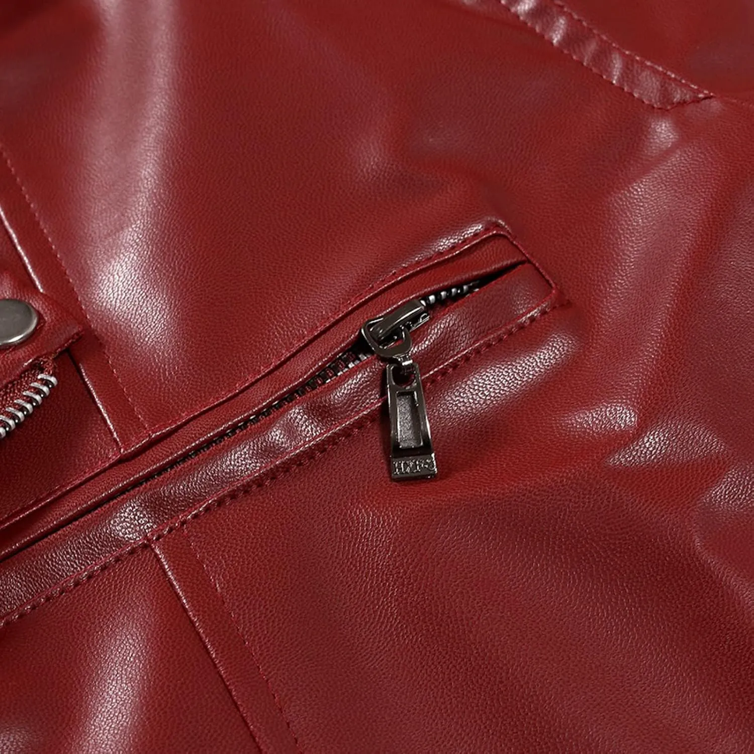 Men's Faux Leather Motorcycle Jacket Military Bomber Cargo Jackets Windproof Coat Original Zip Biker Motorcycle Outwear